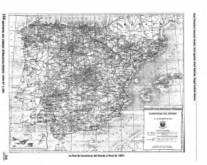 Red de carreteras de España en 1987 Mapa con la red de carreteras de España en 1987
