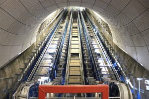 Subway stairs of Farringdon London station