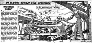 viñeta retrofuturista automóviles