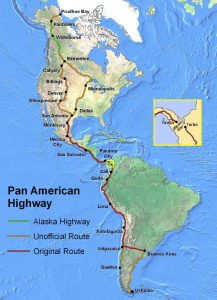 Mapa de la carretera panamericana / Seaweege Mapa de la carretera panamericana / Seaweege