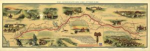 1860 map of the overland trail to California by William Henry Jackson. / US Library of Congress 1860 map of the overland trail to California by William Henry Jackson. / US Library of Congress