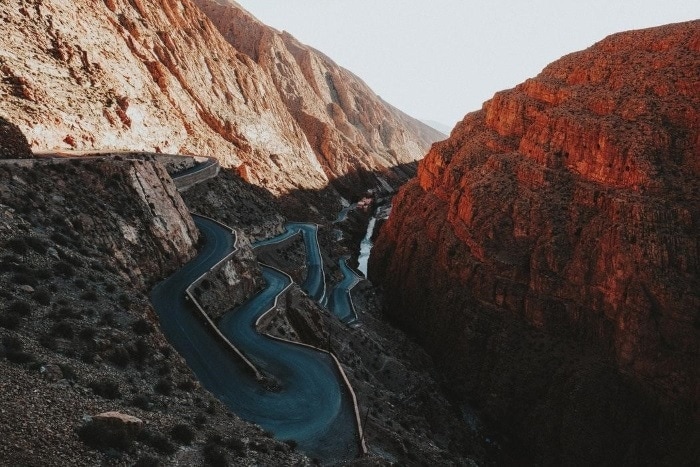 Carretera con curvas