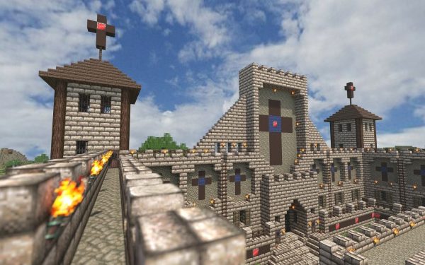 Un castillo en Minecraft.