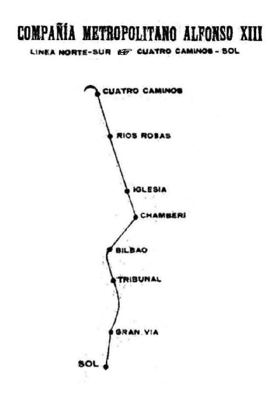 the first layout of the Madrid Metro