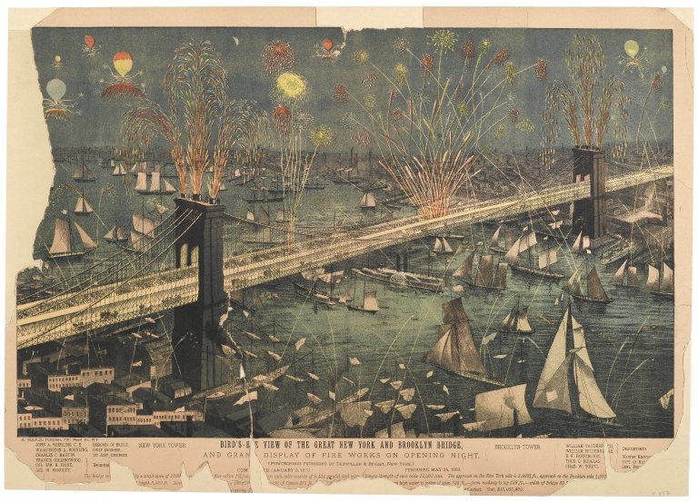 The Brooklyn Bridge opening