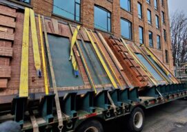 Traslado de bloque de ladrillos de un edificio en Toronto